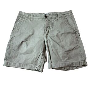 Old Navy Grey Khaki Chino Shorts | Women’s Size 8 | Stretch Twill